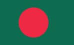 The flag of Bangladesh is a red field with a red disc slightly offset towards the hoist.