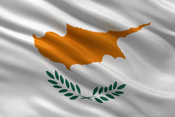 Flag of Cyprus waving in the wind