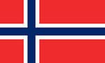 The Norwegian flag, the flag of Norway.