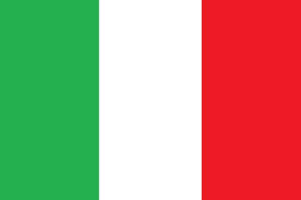 The flag of Italy is a vertical tricolor of green, white, and red.