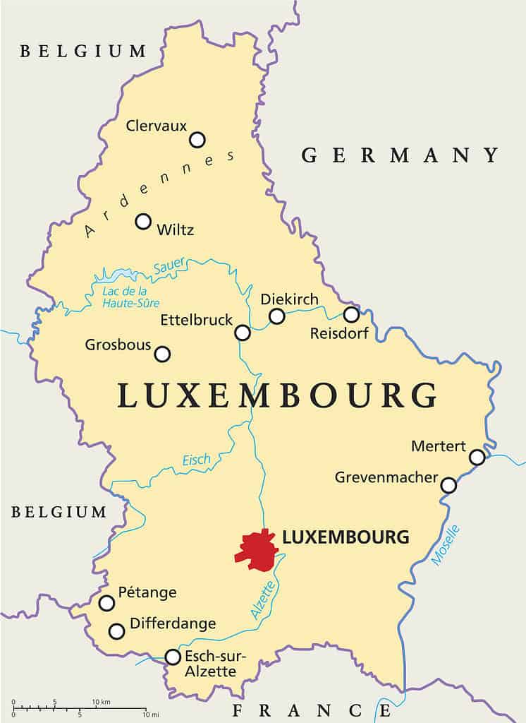 Luxembourg Map 