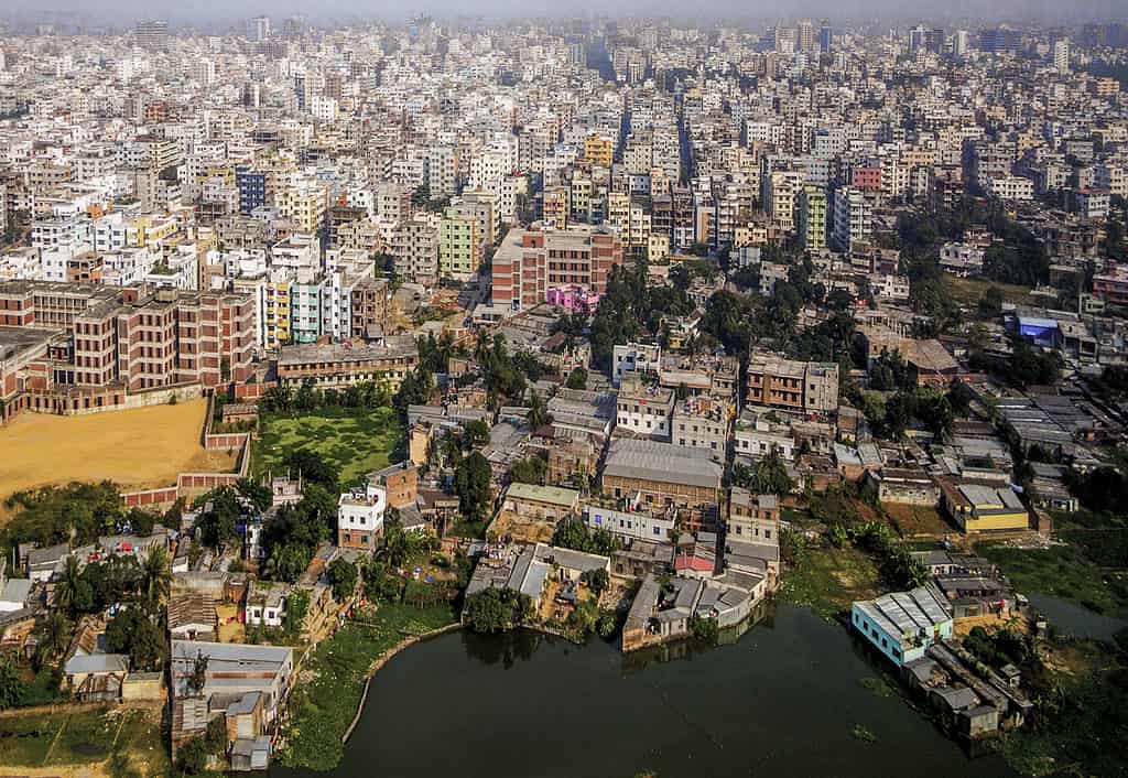 Dhaka, Bangladesh, is one of the 40 cities that could be underwater by 2050.