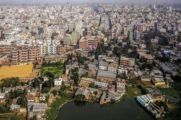 Area of Dhaka, the Capital of Bangladesh