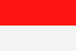 The flag of Indonesia is a horizontal bicolor of red and white.