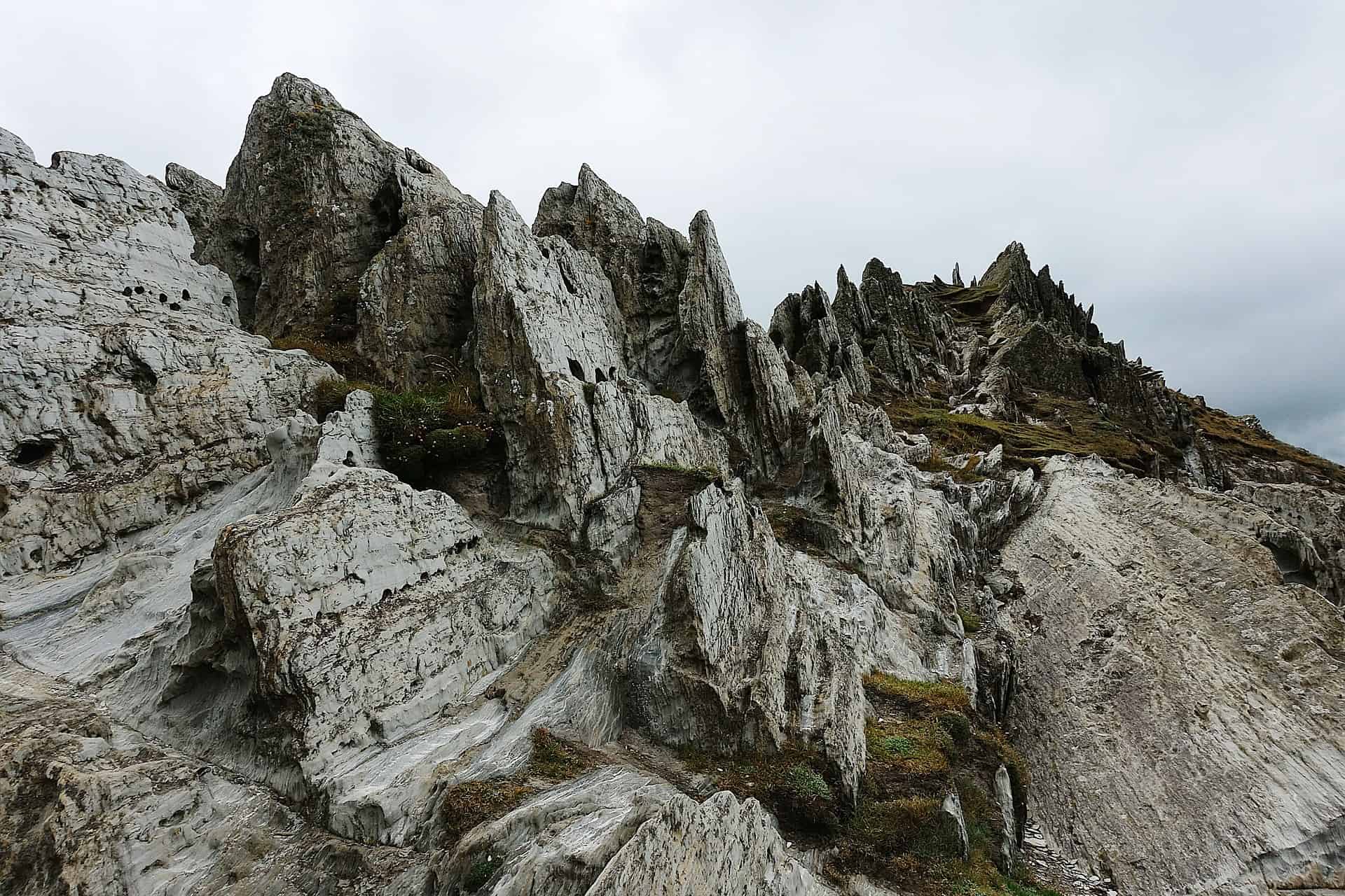 Metamorphic rock mountains