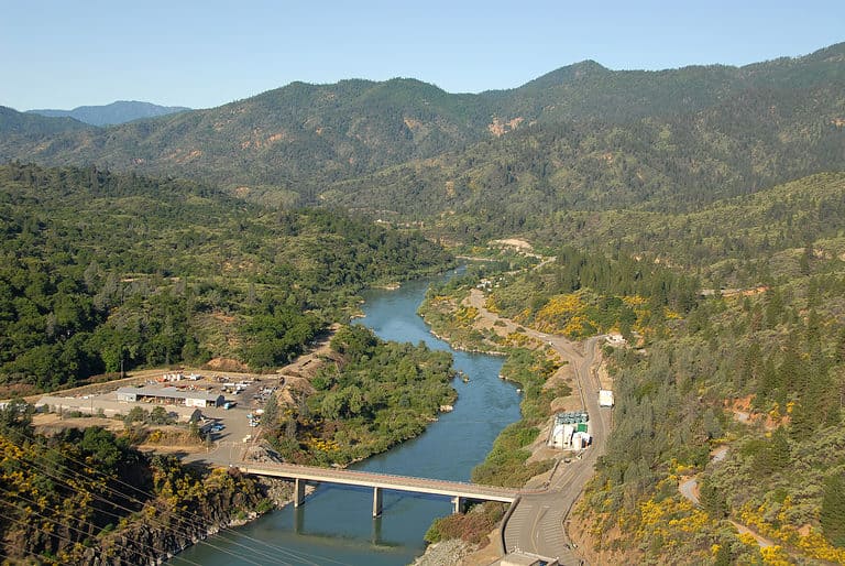Sacramento River below Shasta Dam, Shasta Lake, California