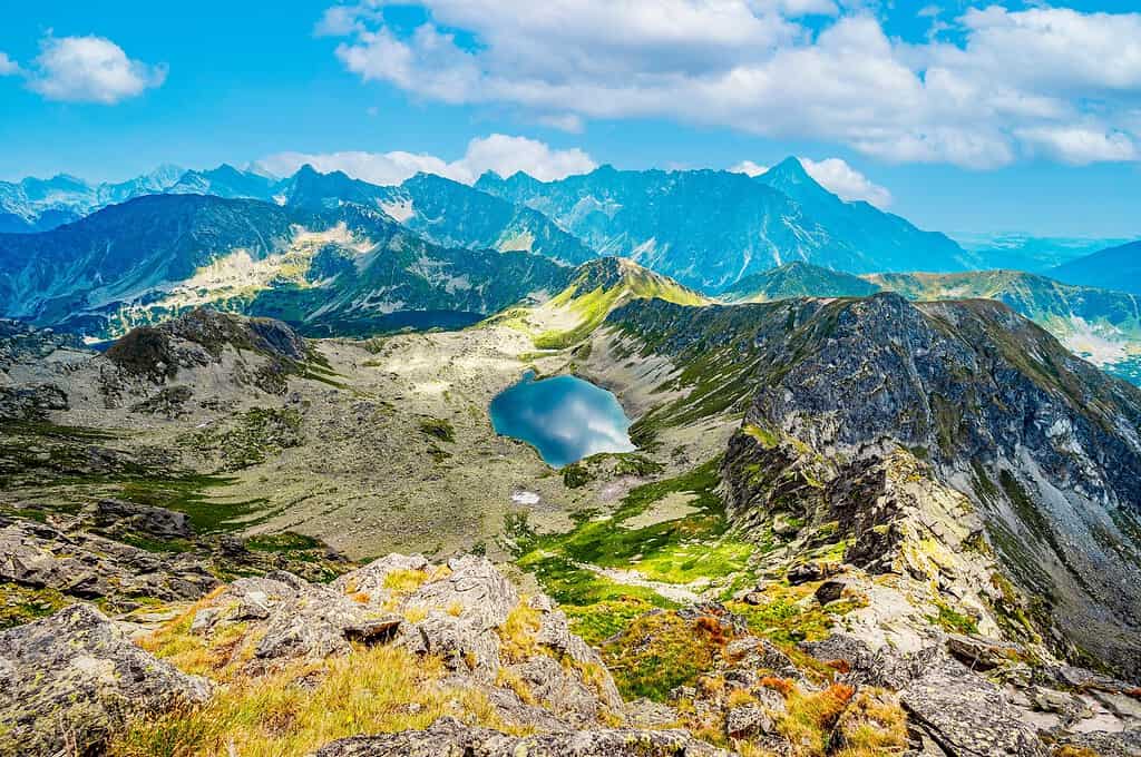 Tatra National Park in Poland. Tatra mountains panorama, Hiking in Gasienicowa valley (Hala Gasienicowa)