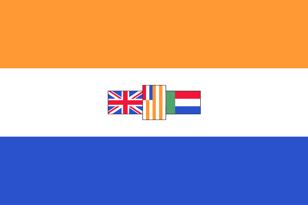 Flag of South Africa (1982–1994) Oranje, Blanje, Blou