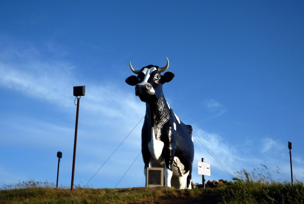 Salem Sue ở North Dakota là tượng bò lớn nhất thế giới