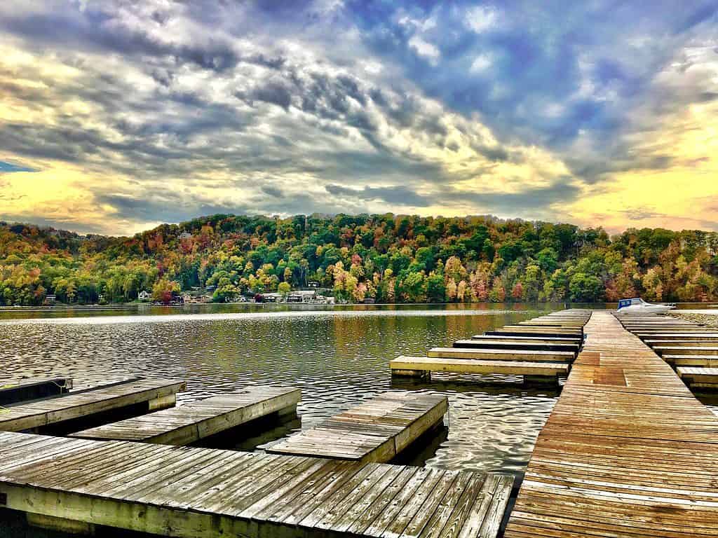 Cheat Lake from the docks. 