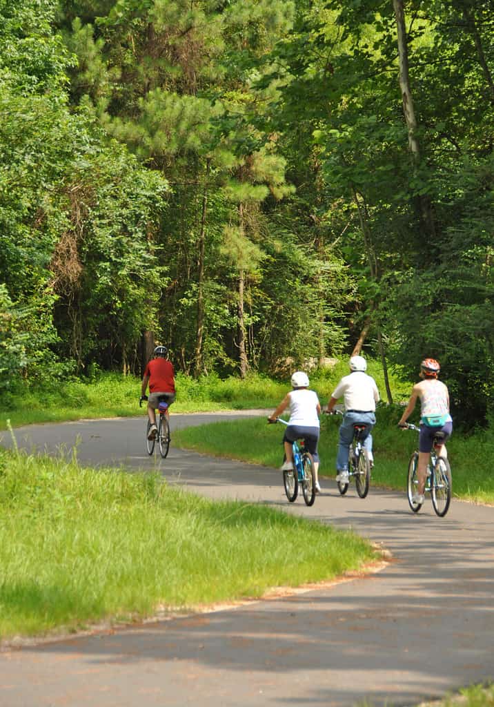 Cyclists on Neuse River Greenway