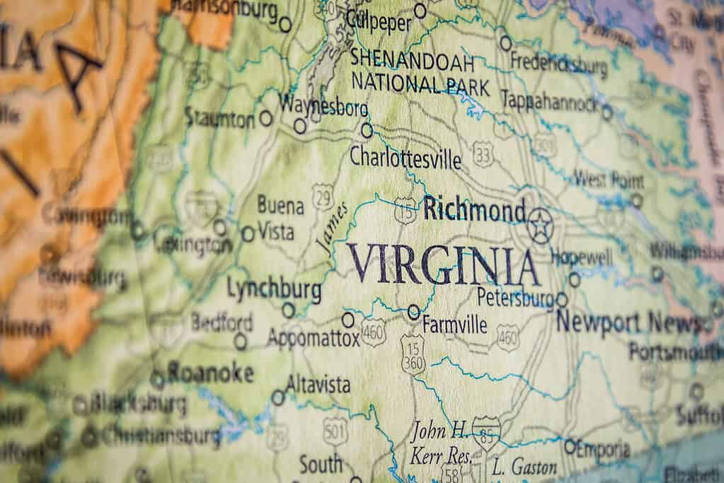 map of Virginia