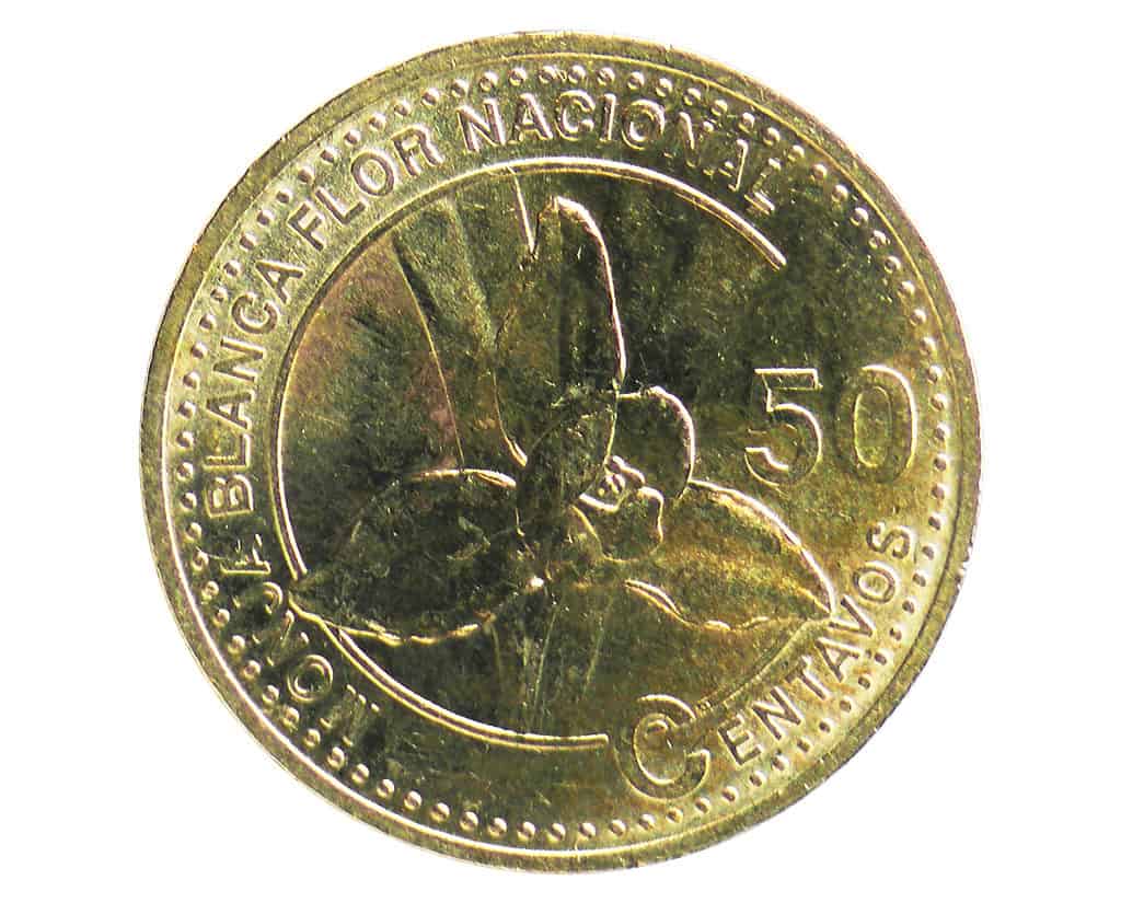 Guatemalan 50 cent coin