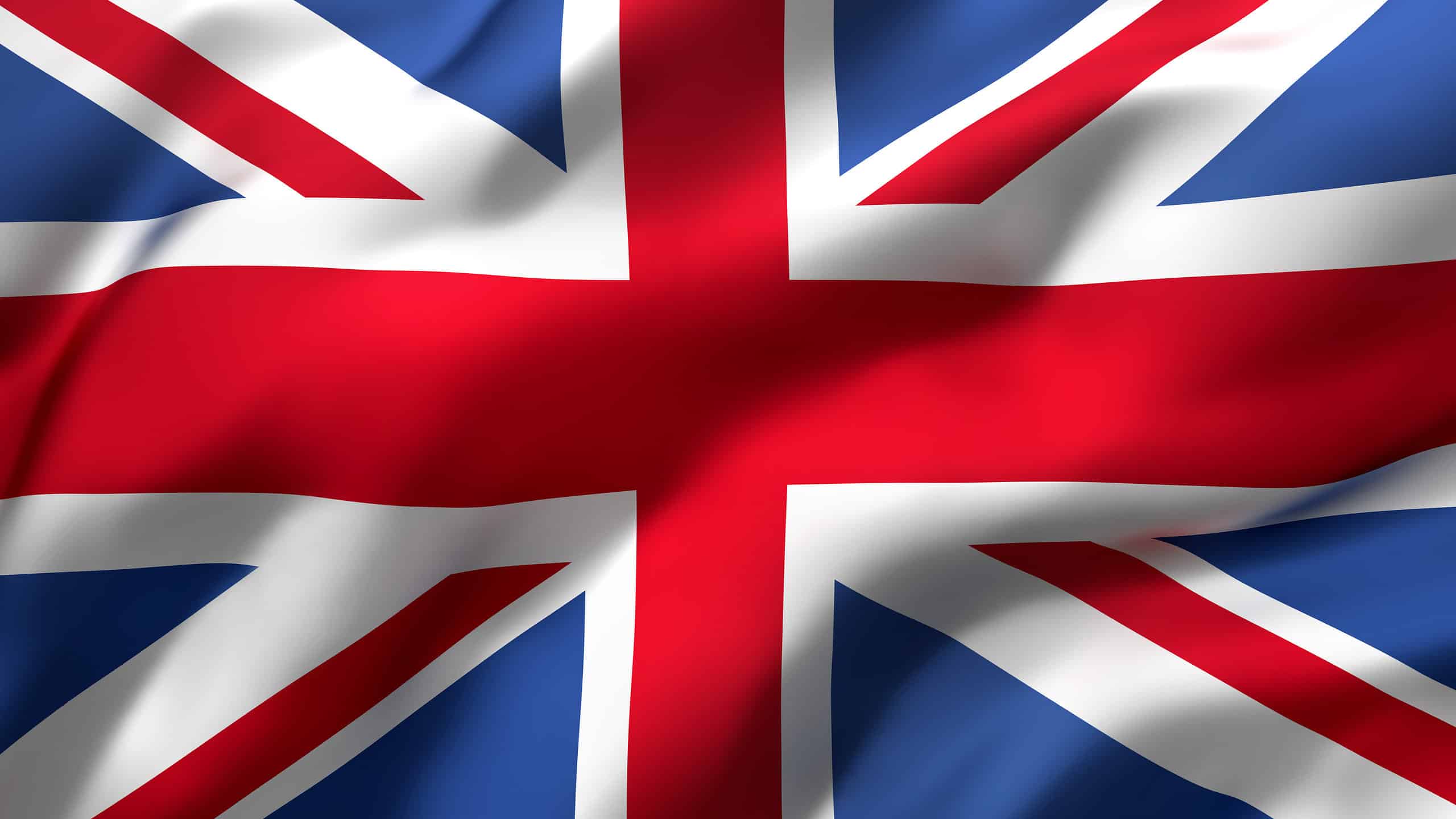Great Britain Union Jack Country Hand Flag, large.