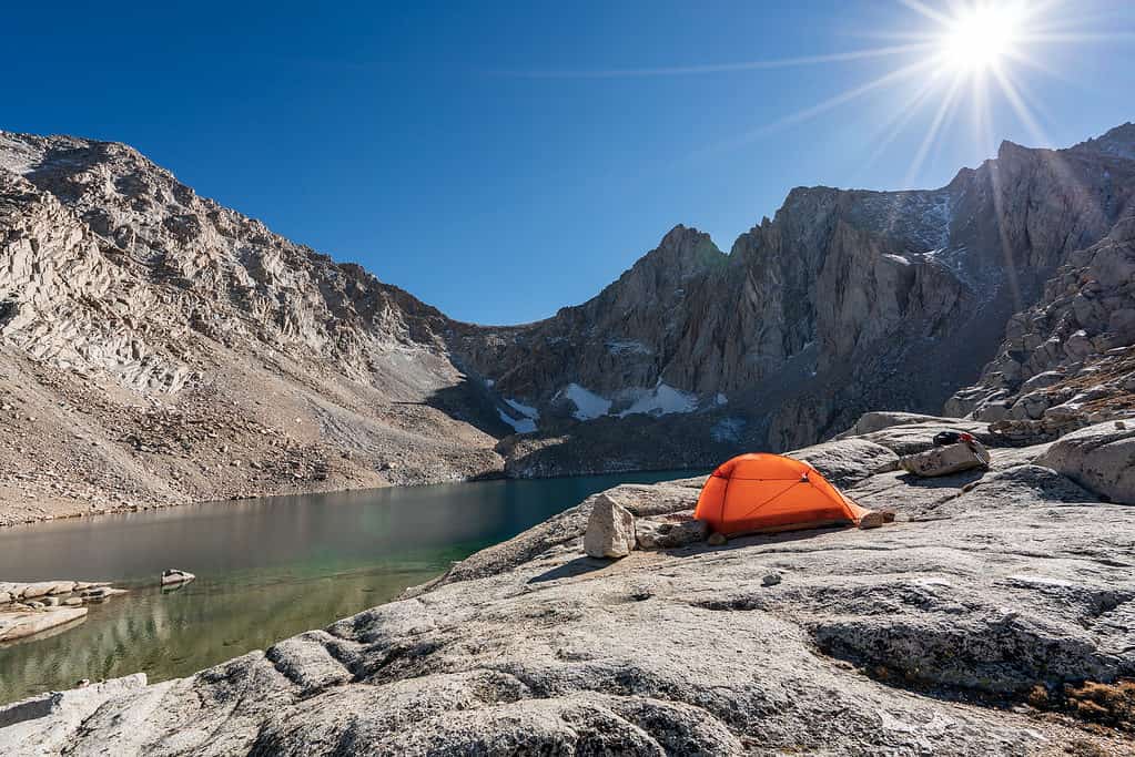 Camping at the highest point in California