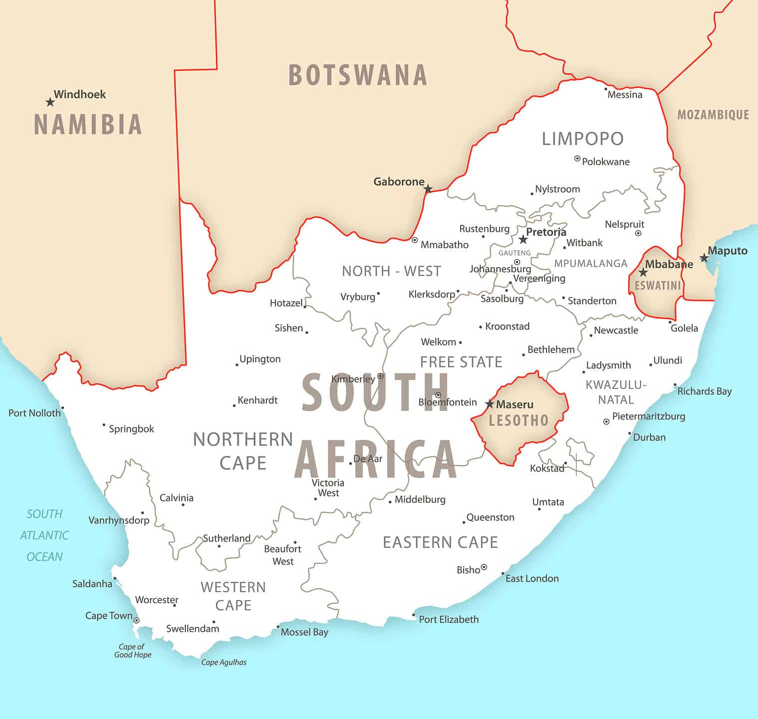 Map of South Africa