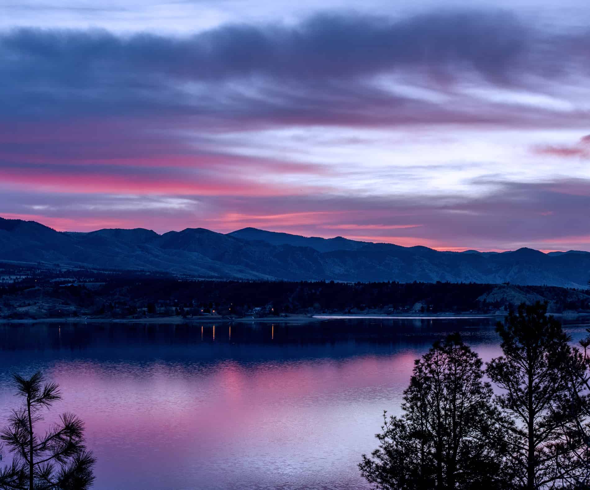 gorgeous sunrise at Canyon Ferry Lake
