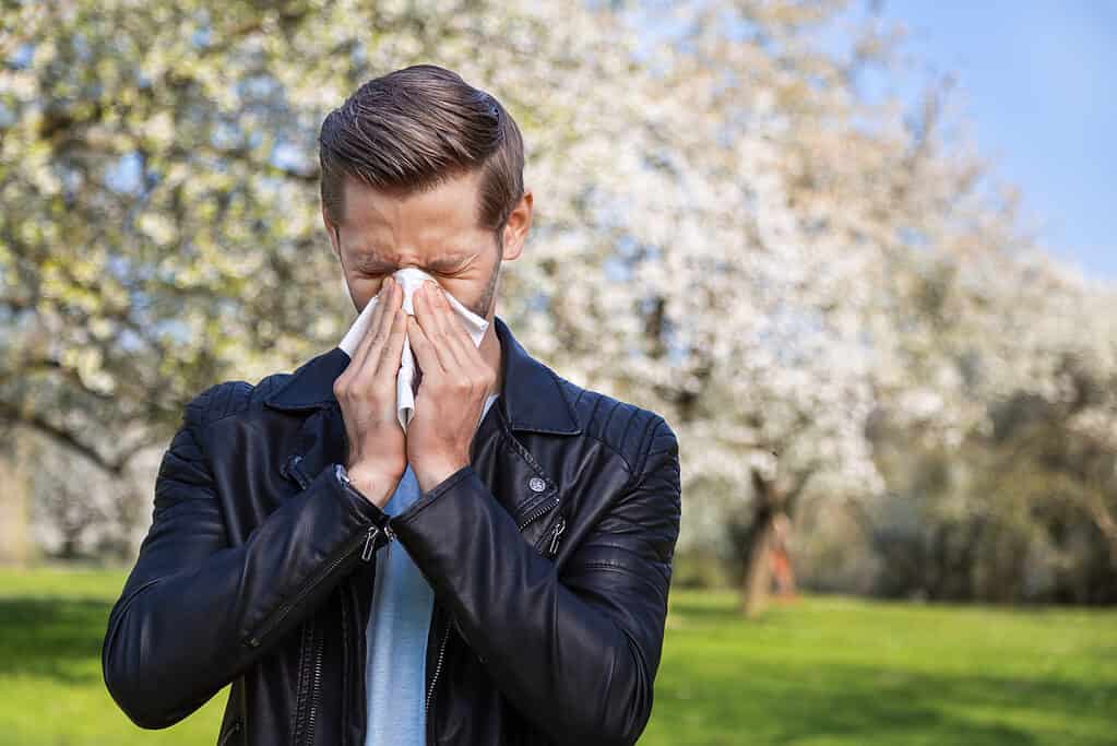 Man with allergies