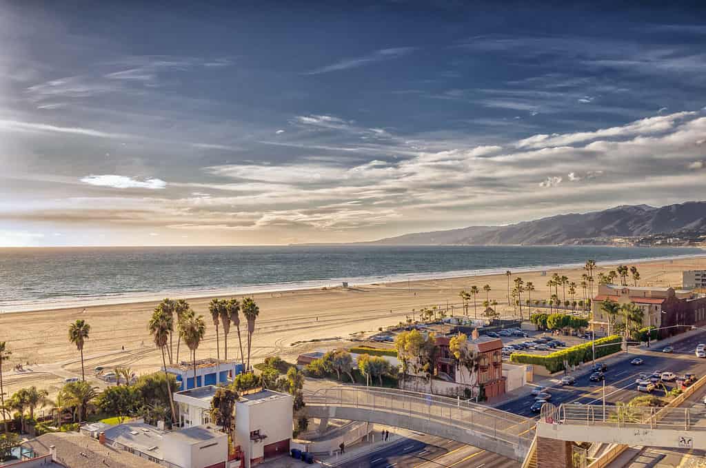 A photo of Santa Monica beach. 