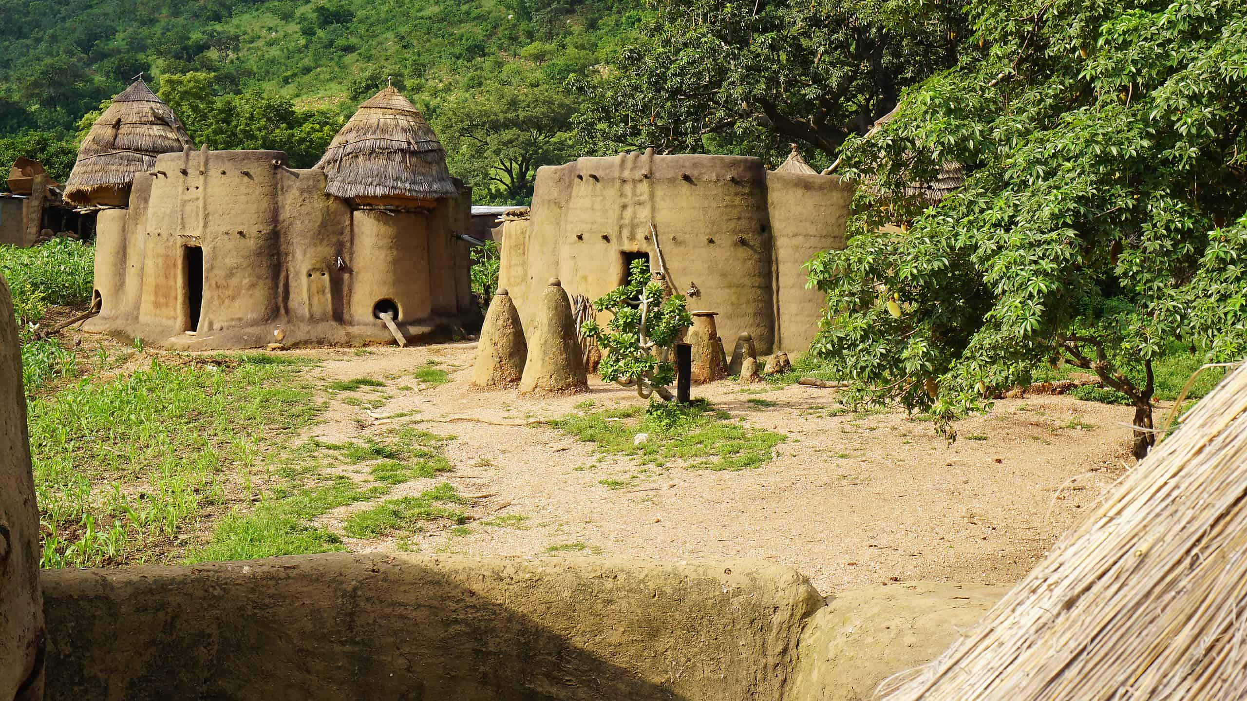Landscape of Tamberma in togo is part of the unesco world heritage
