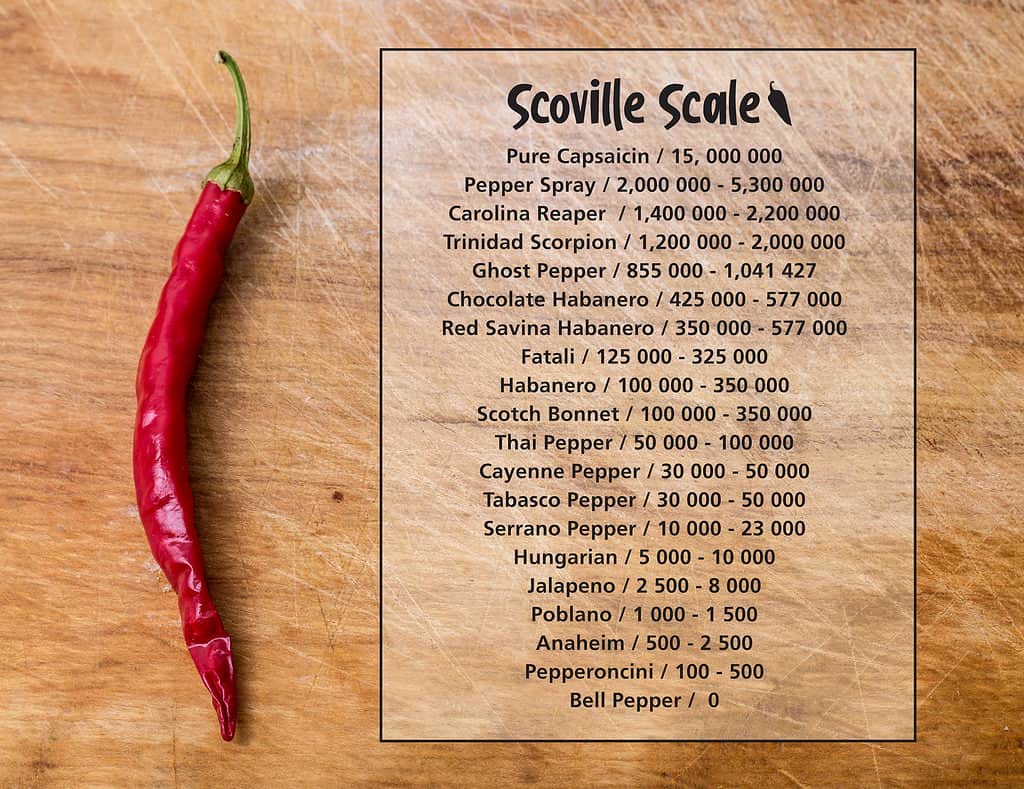 scoville scale and pepper