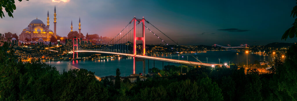 Bosphorus Bridge, Istanbul, Turkey.