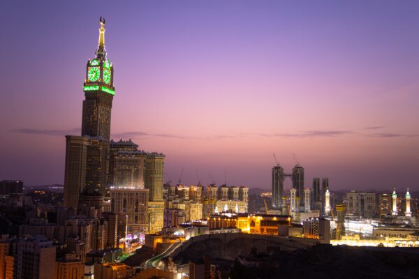 Skyline of MECCA SAUDI ARABIA,April-2018, royal clock tower in makkah,MECCA.