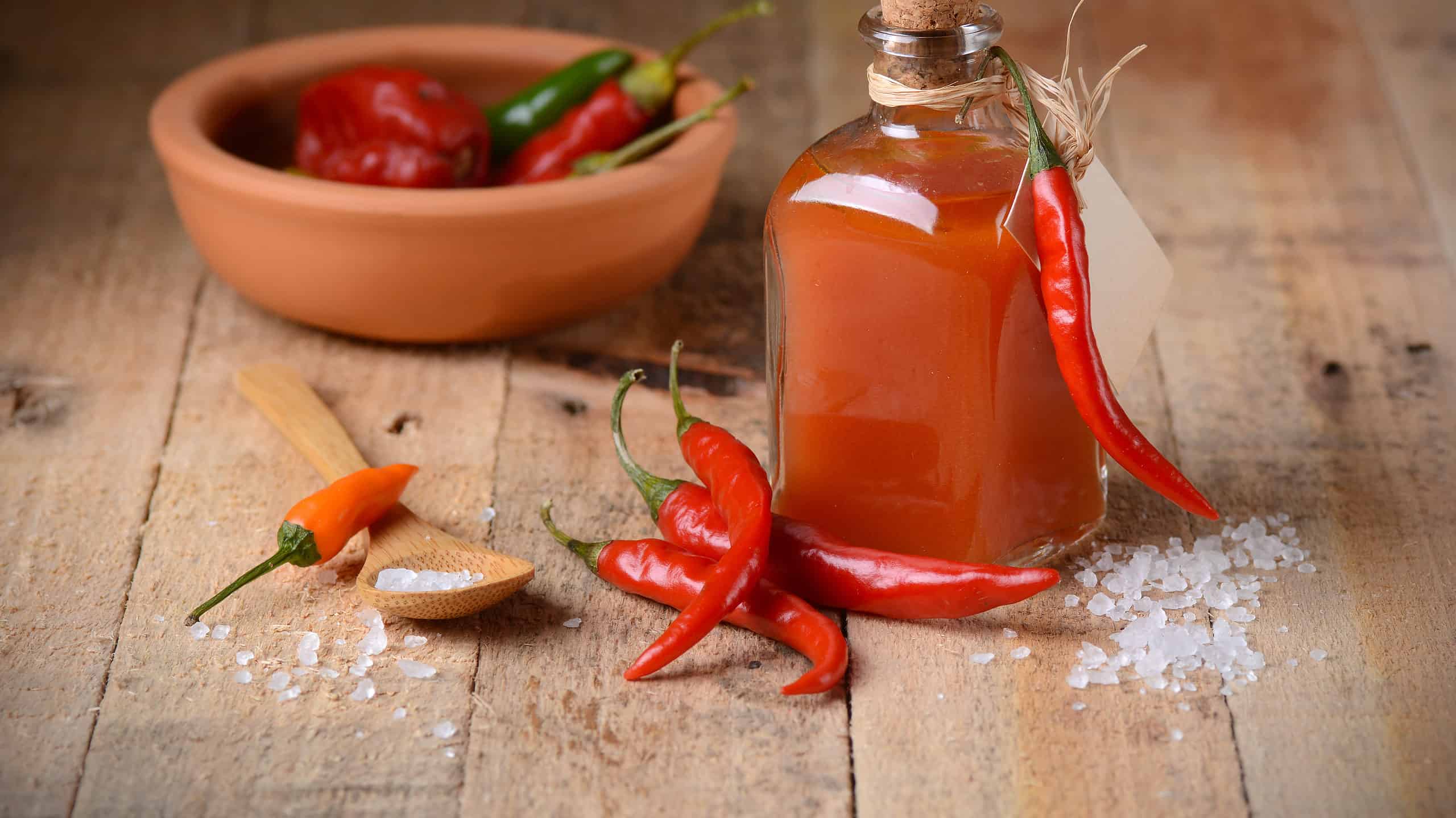 tabaso sauce and chilis