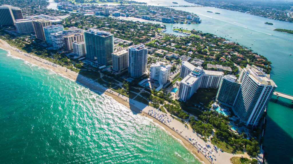 South Beach, Miami Beach. Florida. Haulover Park.