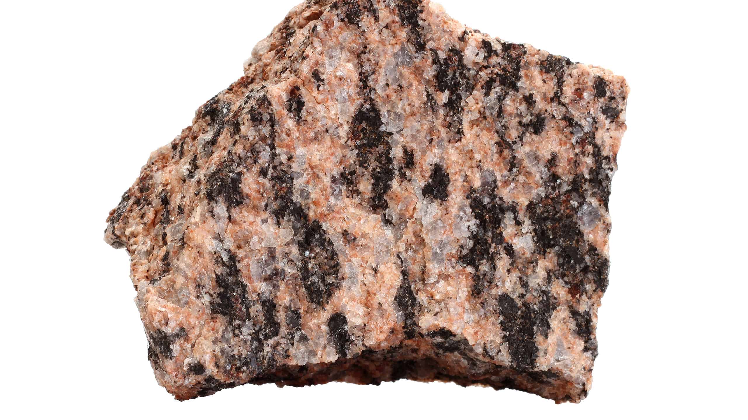 brown shiny rock sharp edges