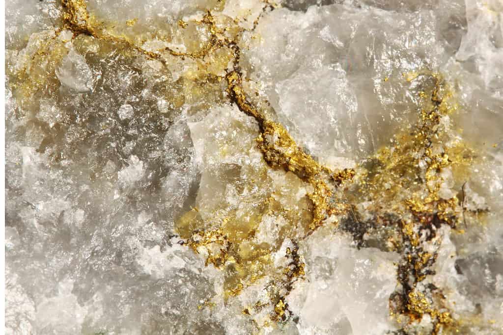 Gold ore in quartz