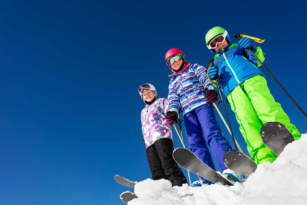 Children Skiing