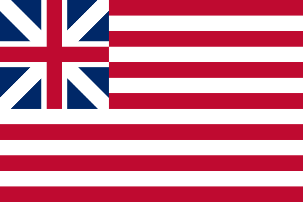 the Grand Union flag (aka Continental Colors) - the first flag of the United States (1775-1777)