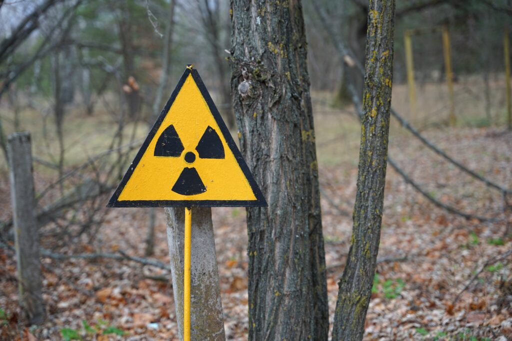 radioactive danger sign