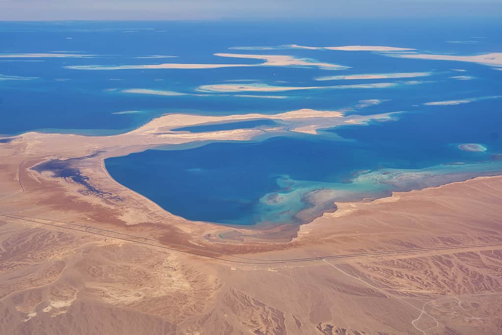 Red sea in the southern part of the Gulf of Suez north of Hurghada
