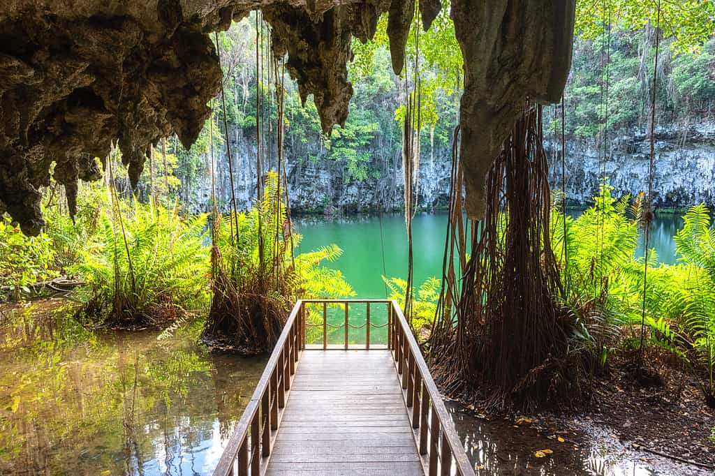 Three eyes cave in Santo Domingo, los Tres Ojos national park