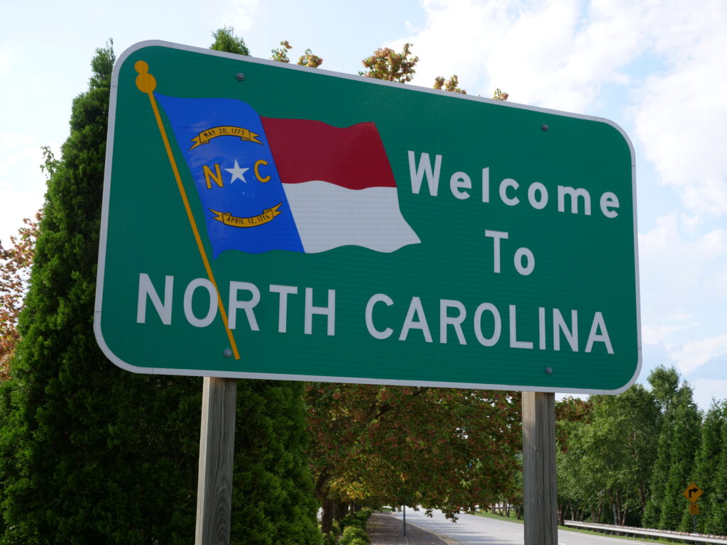 Welcome to North Carolina Sign