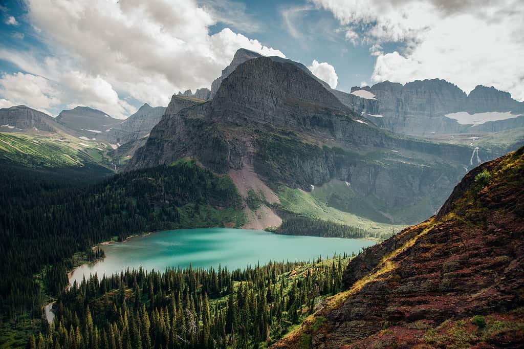 Grinnell Glacier at Glacier National Park, Montana.