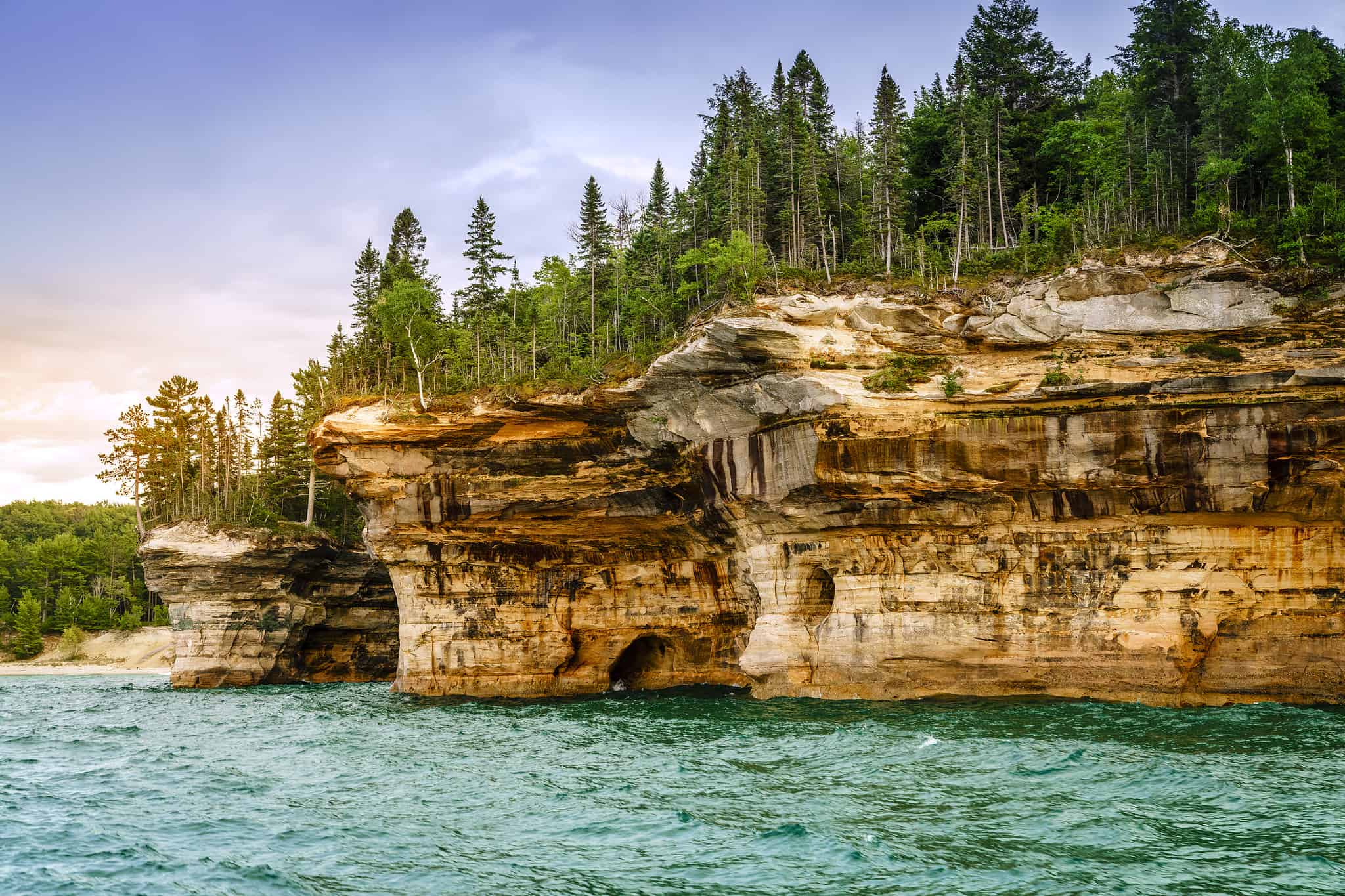 Cavern at pictured Rocks National Lakeshore, Michigan, USA