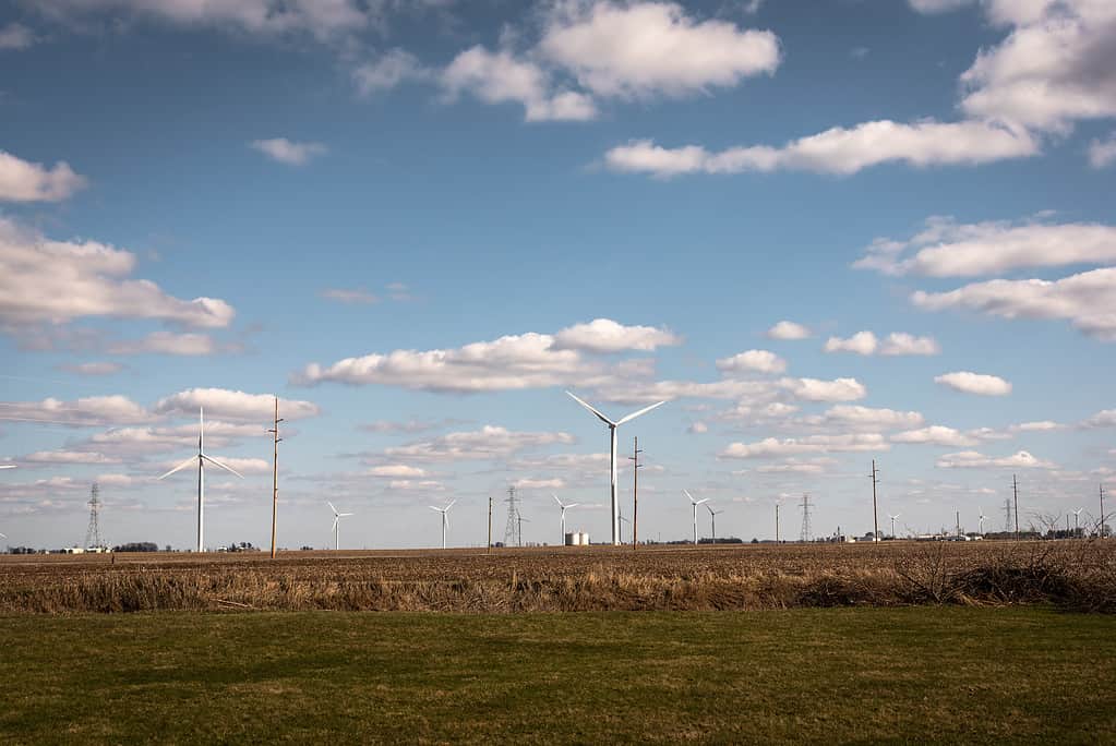 Wind farm in Indiana