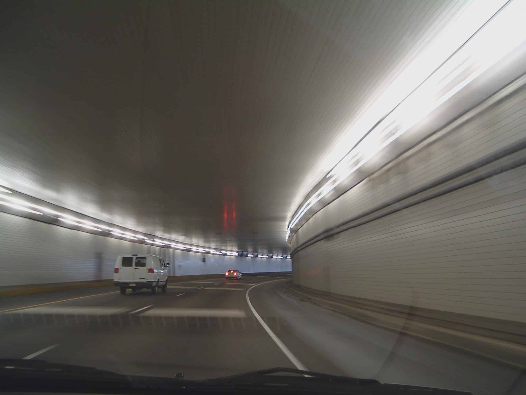 Interior of the Lytle Tunnel in Cincinnati, Ohio
