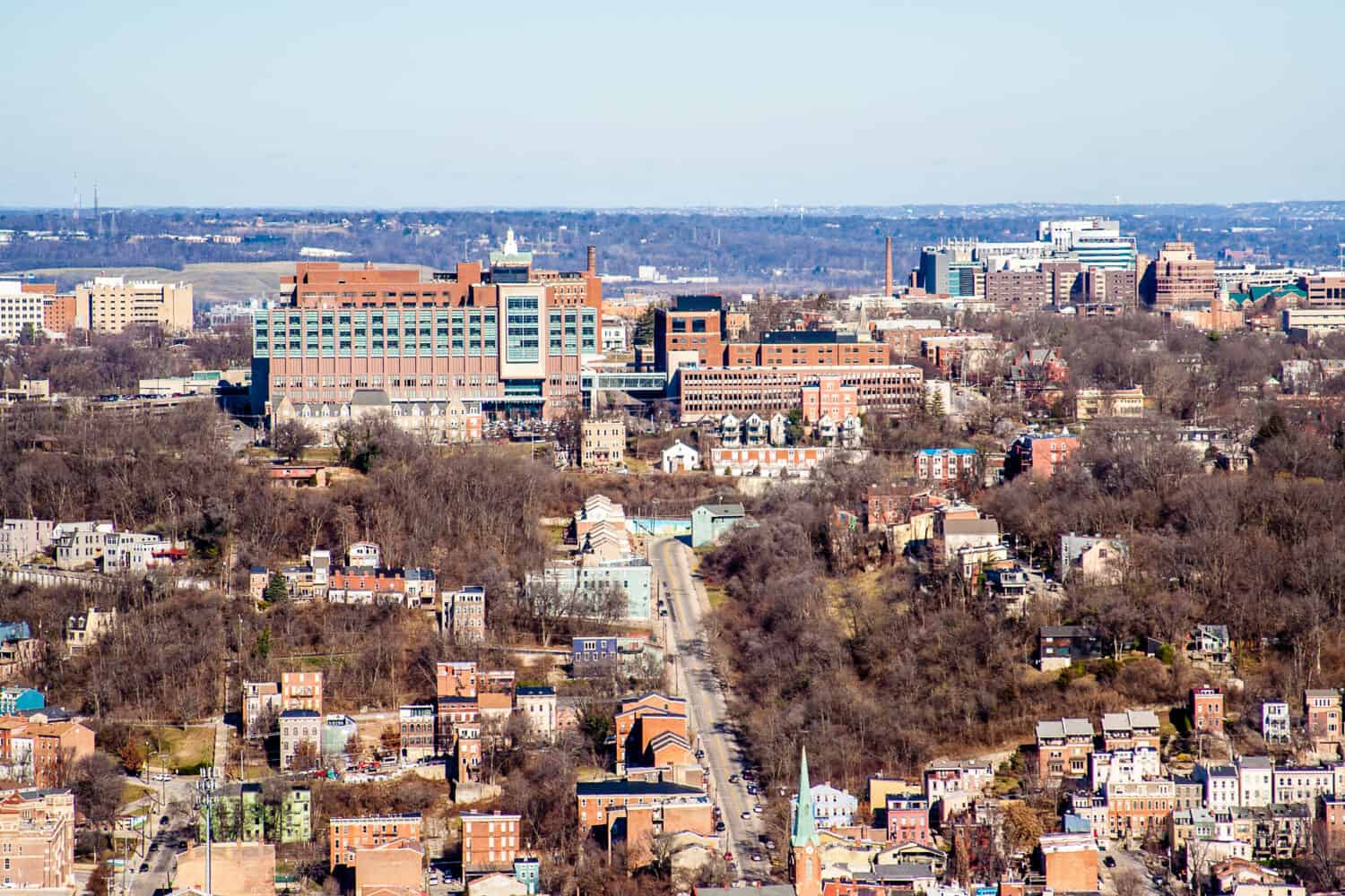 View of Cincinnati from the top of the Carew Tower