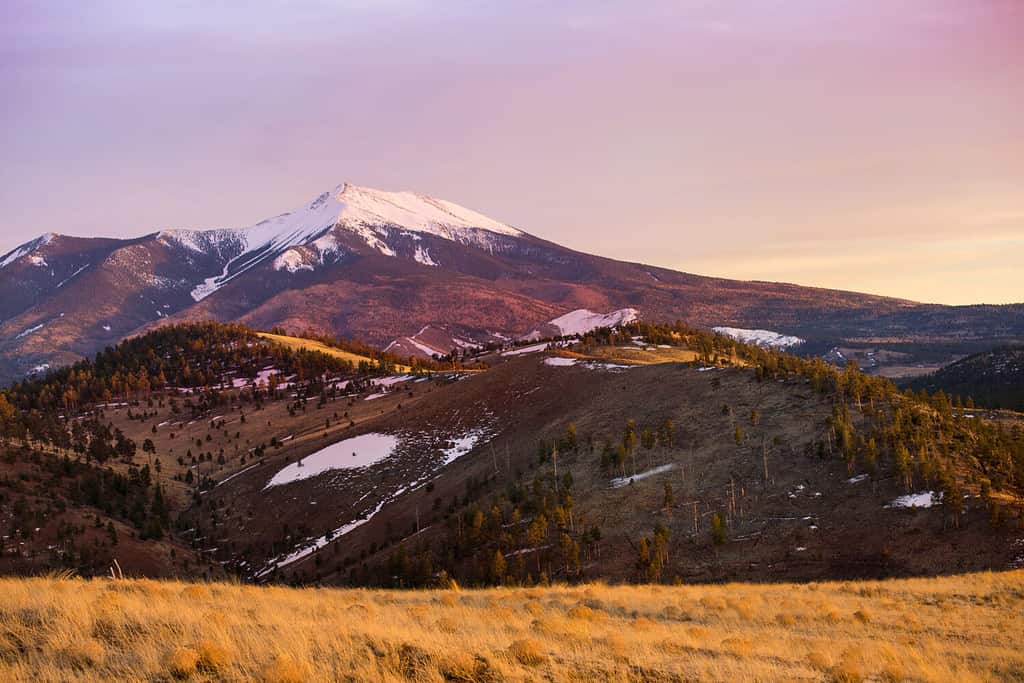 A Beautiful Sunset on Mount Humphrey near Flagstaff, AZ.