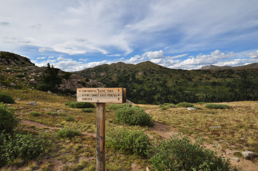 Signpost Indicating the Continental Divide Trail