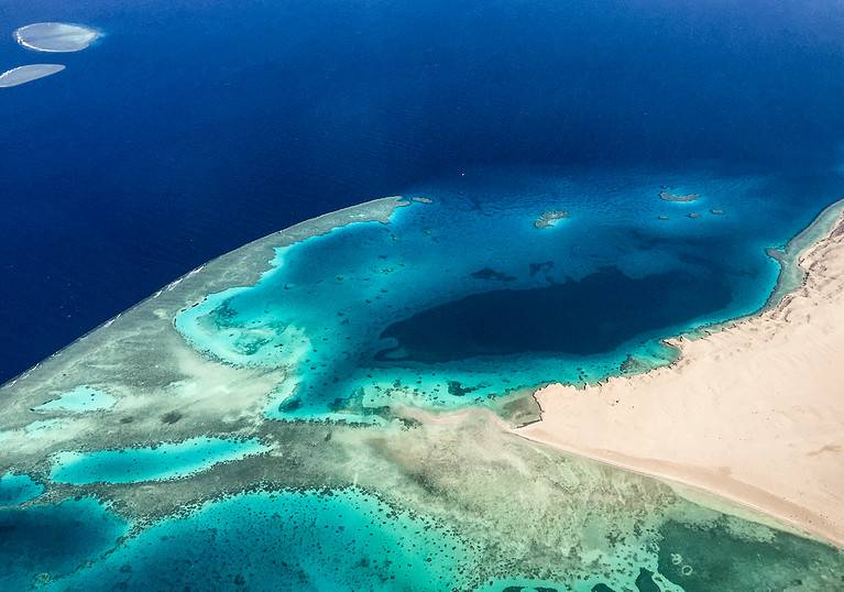 Aerial picture of the Red Sea