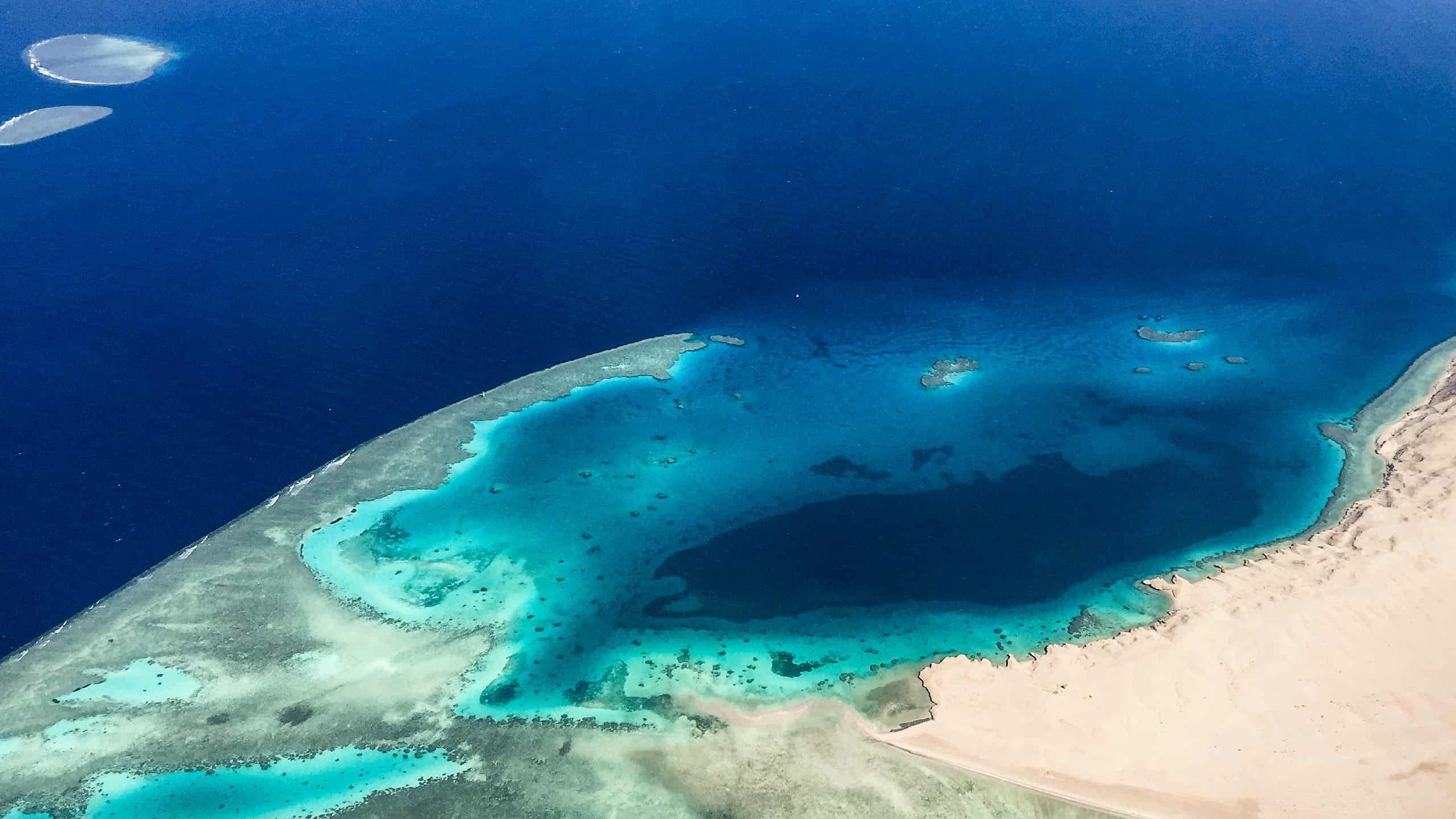 Aerial picture of the Red Sea