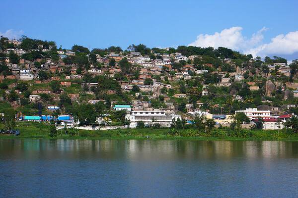 The city of Mwanza, Tanzania located on Lake Victoria