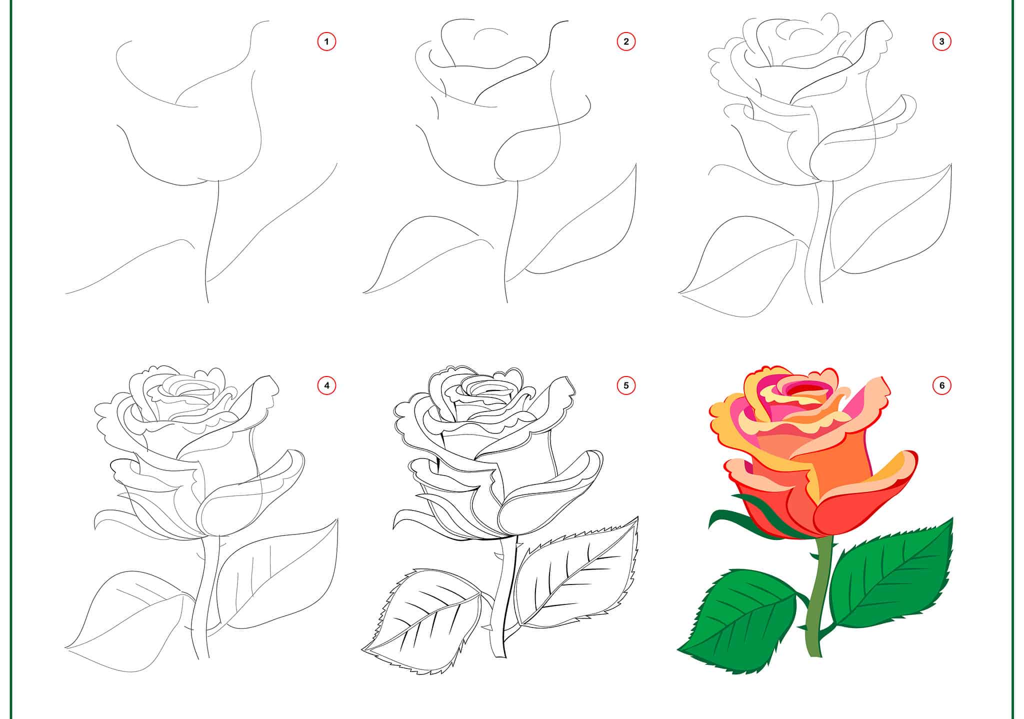 5 Шагов чтобы нарисовать цветок