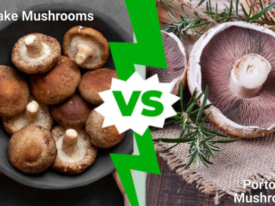 A Shiitake Mushrooms vs. Portobello Mushrooms