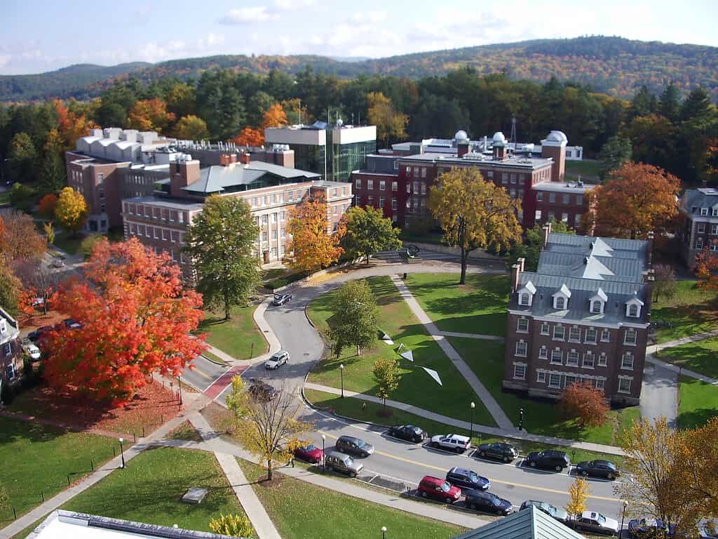 Dartmouth College - A view of East Campus from Baker Tower